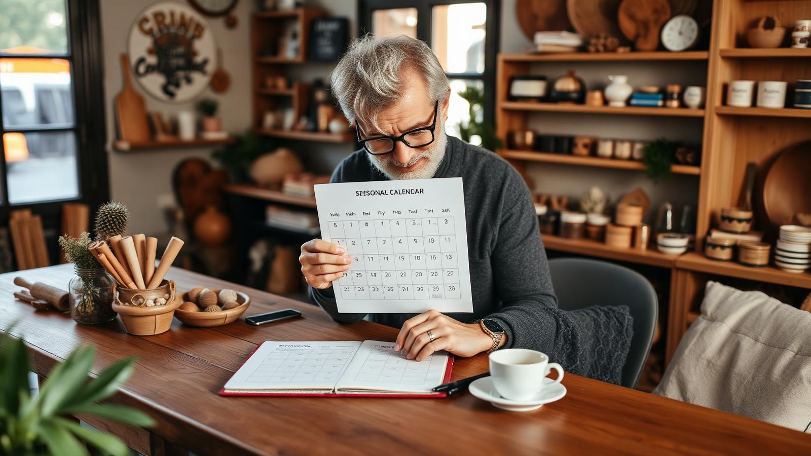 Negocio local planificando su calendario estacional con be Galpón